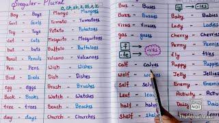 Singular and Plural | Learn Singular Plural Rules | English Grammar