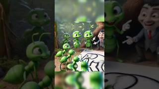 Green Ant Warning: Elephant Anger Unleashed#shortvideo #viralvideo #viralreels #animationadventures