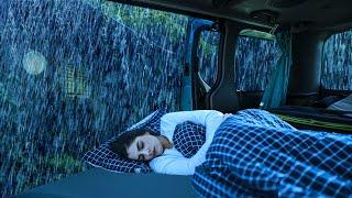 Barulho de Chuvas e Trovoadas para Dormir Profundamente - Durma Imediatamente com Chuva no Carro