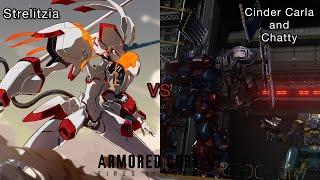 Strelitzia vs Cinder Carla and Chatty (Armored Core VI)