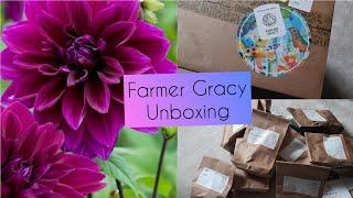 Farmer Gracy Unboxing: Dahlias, Achillea & more 