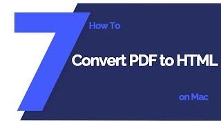 How to Convert PDF to HTML on Mac | PDFelement 7