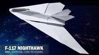 PAPER JET FIGHTER - How to make a paper airplane that FLIES | Nighthawk F-117A