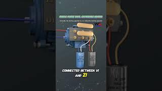 Single Phase Dual Capacitors Motor Connections. Starting & Running Capacitor #motors #motorcapacitor