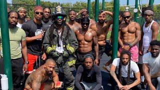 Firefighter in Gear does a 10 Minute Workout Challenge - @ju_king1  | That's Good Money