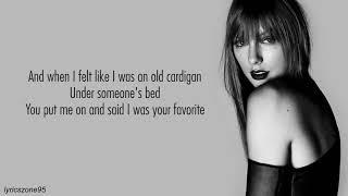 Taylor Swift - cardigan (Lyrics)