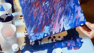 FIRST TIME TRYING THIS | Fluid Acrylic Painting!