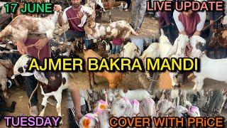 17 JUNE 2025 AJMER BAKRA MANDI LIVE UPDATE COVER WITH PRICE RAJASTHAN BIGGEST MANDI