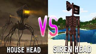 ДОМОГОЛОВЫЙ ПРОТИВ СИРЕНОГОЛОВОГО В МАЙНКРАФТ HOUSE HEAD VS SIREN HEAD MINECRAFT