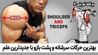 بهترین برنامه تمرینی سرشانه و پشت بازو با جدیدترین علم بدنسازی - برنامه تمرینی 6
