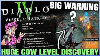 Diablo 4 - Secret Cow Level is REAL!? HUGE New Season 6 Discovery & New Item Unlock Found - Guide!