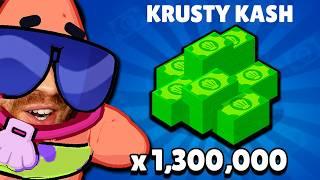 What 1,300,000 Krusty Kash Got Me in SpongeBob Brawl Stars! (insane luck)