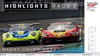 Magny-Cours 2024 Race 2 Extended Highlights | Fanatec GT World Challenge Europe