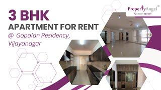 3 BHK Apartment for Rent in Vijayanagar | Gopalan Residency | PropertyAngel (9237)