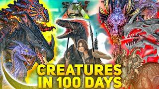 I TAMED every creature on ARK RAGNAROK in 100 Days! (Days 50-100)