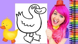 Coloring A Duck Cute Animals Coloring Page Crayola Crayons | KiMMi THE CLOWN