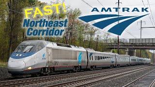 FAST Amtrak Trains on the Northeast Corridor in Maryland