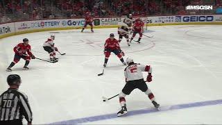 Brenden Dillon scores a goal against the Washington Capitals