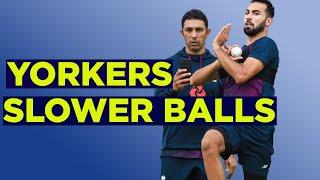 How To Bowl YORKERS & SLOWER BALLS | Azhar Mahmood Bowling Tips