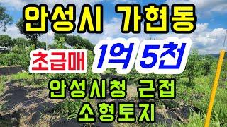 [안성 토지]안성시청 근접/안성역 개발호재 동신산업단지 개발호재 가득한 소형토지 초급매가 시세반액보다 싼 1억5천만원/투자용 강추