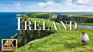 FLYING OVER IRELAND (4K UHD) Amazing Beautiful Nature Scenery with Relaxing Music | 4K ULTRA HD