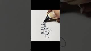 calligraphyname,,akhilesh,comment your name#calligraphy#handwriting #signature#letters#fountainpen