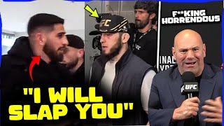 Ilia Topuria CLASHES with Islam Makhachev & Belal Muhammad before UFC 308, Dana White REACTS!