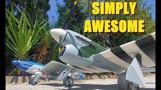 H-King Hawker Tempest 800mm & P51 Mustang 750mm RC plane 6 Axis gyro 3S PNF DOUBLE UNBOXING