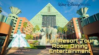 Walt Disney World Dolphin Full Resort Tour: Room Dining Entertainment Pools