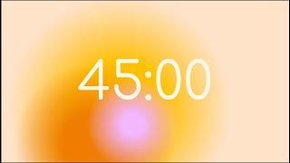 Orange Aura Pomodoro Technique 45 Minute Timer with 15 Minute Breaks | Study and Focus timer