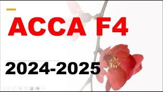 ACCA F4 2024-2025