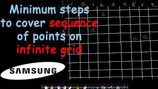 Samsung interview question | minimum steps in infinite grid