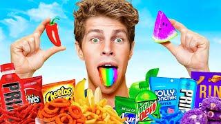 Eating Only ONE Color Food for 24 Hours!