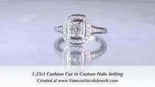 Cushion Cut Diamond Engagement Ring - Pam's Engagement Ring - Vanessa Nicole Jewels