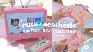  aesthetic but kinda unnecessary switch accessories | cute and unique items + a few unboxings 