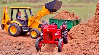 Material Shifting Work | JCB Backhoe loader |Swaraj 744 FE | Mahindra 575 Di |Tractor4WD