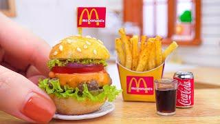 DIY  ¡Cómo hacer una hamburguesa de McDonald's en una cocina en miniatura con Mini Yummy! Cocina