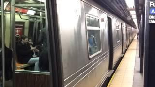 NYC Subway: Brooklyn bound R46 A train at Fulton St