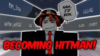 Becoming HITMAN And HUNTING DOWN HIGH KILL PLAYERS! | The Strongest Battlegrounds ROBLOX