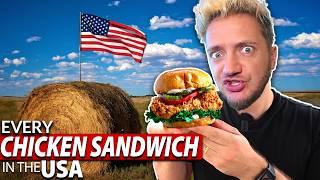 I FORCE my German Husband to try EVERY CHICKEN SANDWICH in the USA!