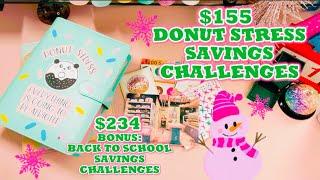  Donut Stress Savings Challenges  Cash Binders | $390 Cash Stuffing | Get Out Of Debt!