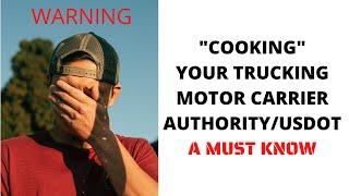 A caveat to cooking your USDOT number for your Motor Carrier Authority