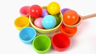 Apprendre les couleurs et les chiffres avec des Boules