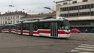 Czech Trams at Brno Main Train Station