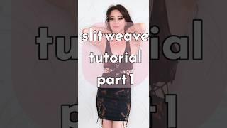 part 1: Slit weave dress cutting tutorial #upcycledfashion