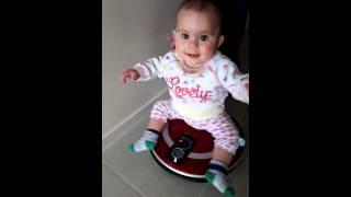 Funny Baby rides robo vac