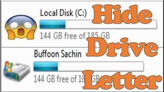 Hide drive letters ll Amazing PC tips and tricks ll Buffoon Sachin