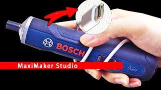 MOD BOSCH GO Electric Screwdriver to USB TYPE-C charging port. Modify Li-ion Battery-Powered Tools