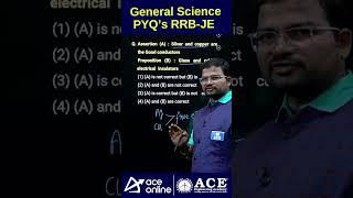 General Science PYQ's for RRB JE | #silver #copper #rrbjepreparation #sscje #previousyearquestions