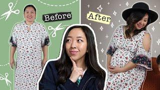 [DIY] Turn An Old Dress Into A Cute Maternity Dress | Sewing with @coolirpa